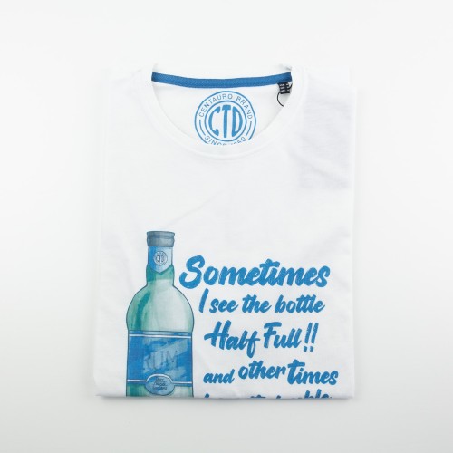 Camiseta Centauro Estampación Botella azul