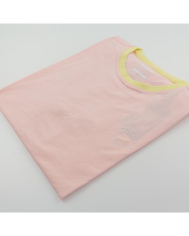Camiseta CLK Polo rosa con mangas y cuello de colores