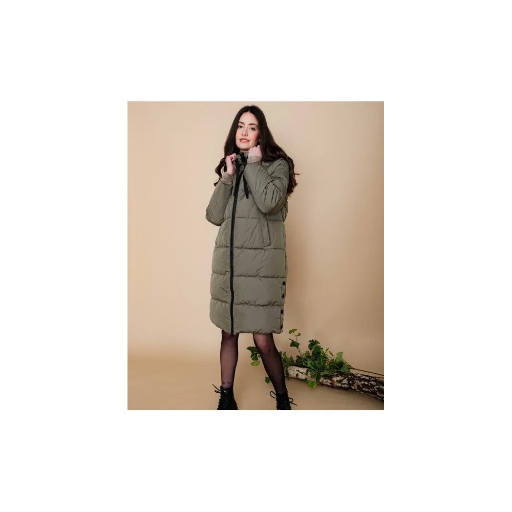 Abrigo reversible con efecto acolchado. Ideal para protegerte del frío, del viento y la lluvia