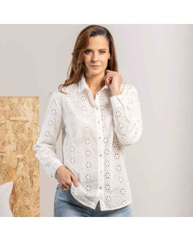 Blusa calada Roberto Bassi blanca 