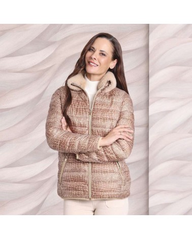 Parka Roberto Bassi reversible animal print 