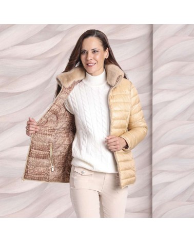 Parka Roberto Bassi reversible animal print 