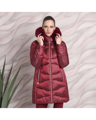 Parka Roberto Bassi acolchada capucha pelo