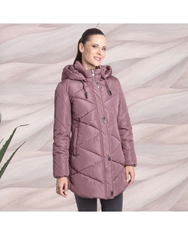 Parka Roberto Bassi acolchada capucha cordones