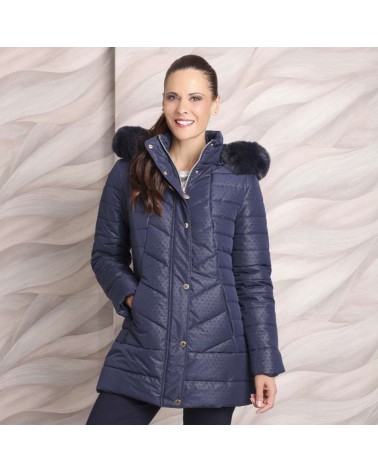 Parka Roberto Bassi acolchada capucha pelo