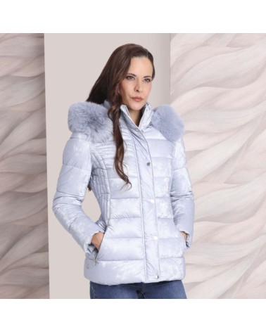 Parka Roberto Bassi acolchada capucha pelo