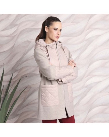 Abrigo Roberto Bassi paño combinado