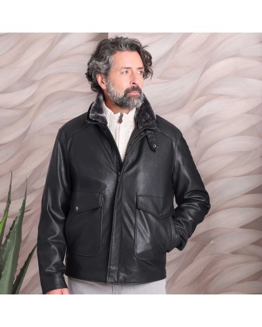 Cazadora Tem Fórmula polipiel cuello pelo