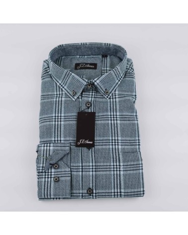 Camisa JLArenas franela cuadros bolsillo