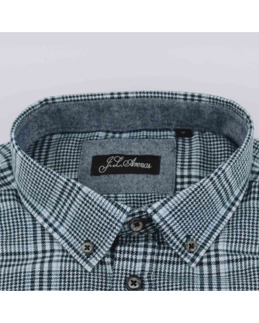 Camisa JLArenas franela cuadros bolsillo