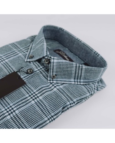 Camisa JLArenas franela cuadros bolsillo