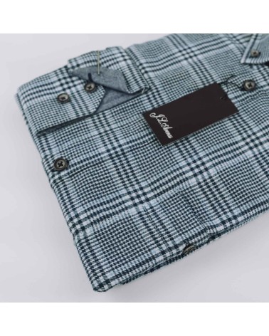 Camisa JLArenas franela cuadros bolsillo
