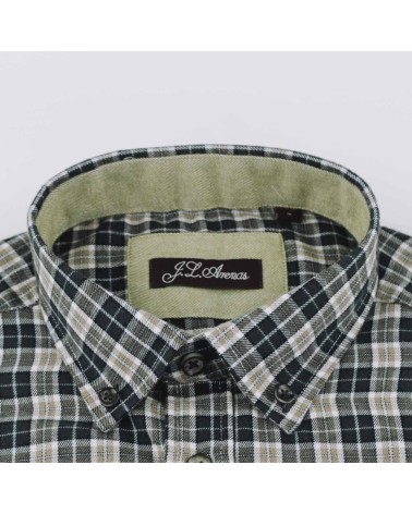 Camisa JLArenas franela cuadros bolsillo 