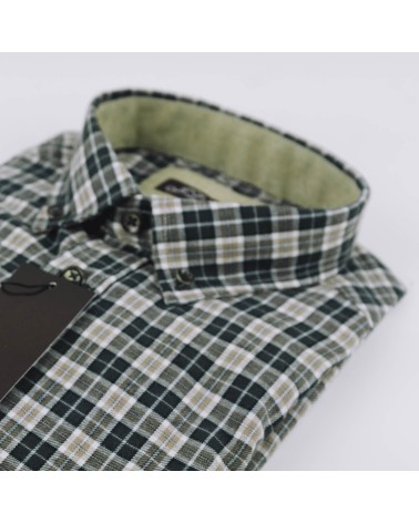 Camisa JLArenas franela cuadros bolsillo 