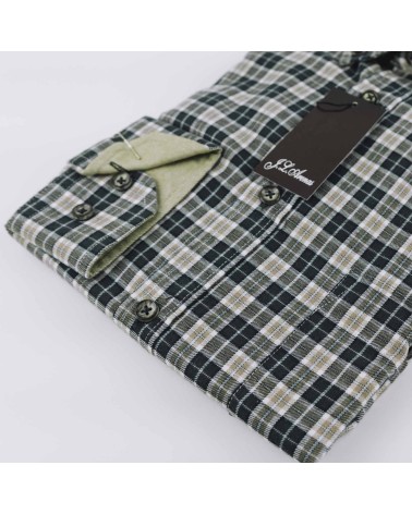 Camisa JLArenas franela cuadros bolsillo 