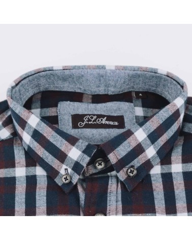 Camisa JLArenas franela cuadros bolsillo 