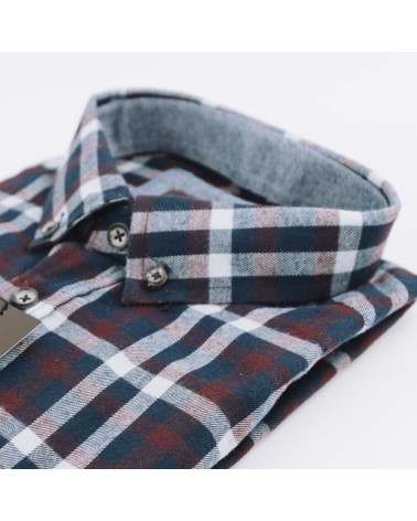 Camisa JLArenas franela cuadros bolsillo 