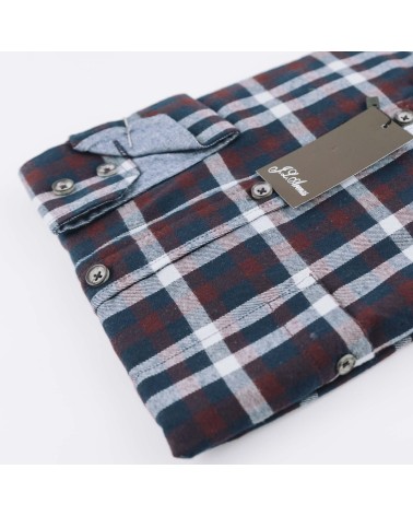 Camisa JLArenas franela cuadros bolsillo 