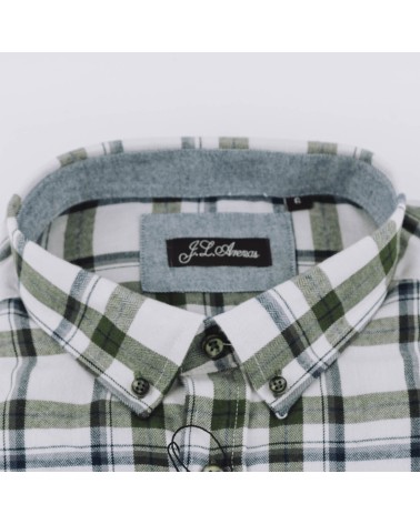 Camisa JLArenas franela cuadros bolsillo 