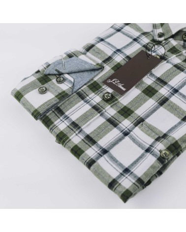 Camisa JLArenas franela cuadros bolsillo 