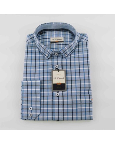 Camisa La Española cuadros bolsillo