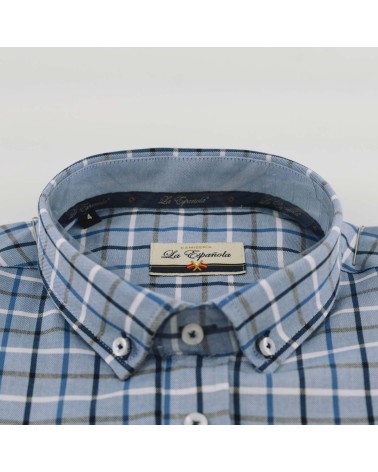 Camisa La Española cuadros bolsillo