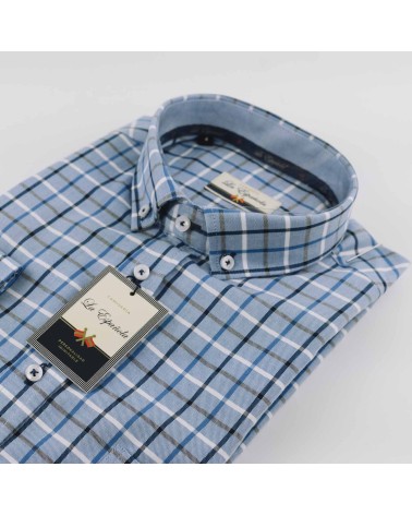 Camisa La Española cuadros bolsillo