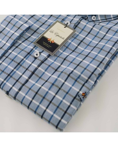 Camisa La Española cuadros bolsillo
