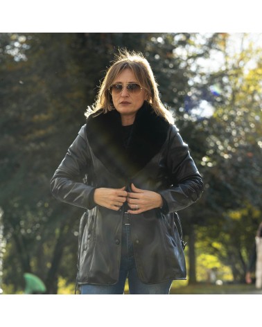 Abrigo Roberto Bassi piel pelo