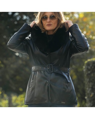 Abrigo Roberto Bassi piel pelo