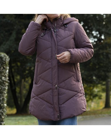 Parka Roberto Bassi acolchada capucha cordones