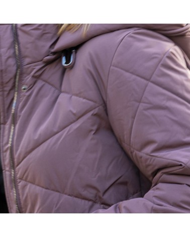 Parka Roberto Bassi acolchada capucha cordones