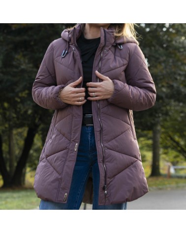 Parka Roberto Bassi acolchada capucha cordones