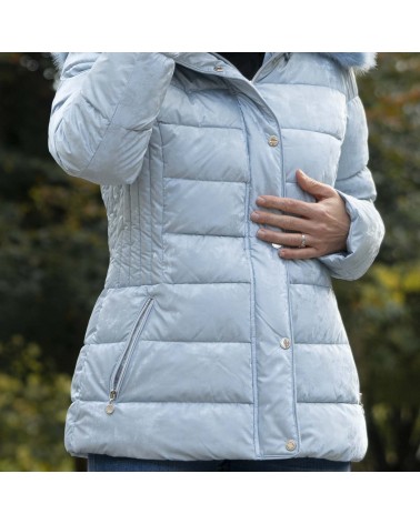 Parka Roberto Bassi acolchada capucha pelo