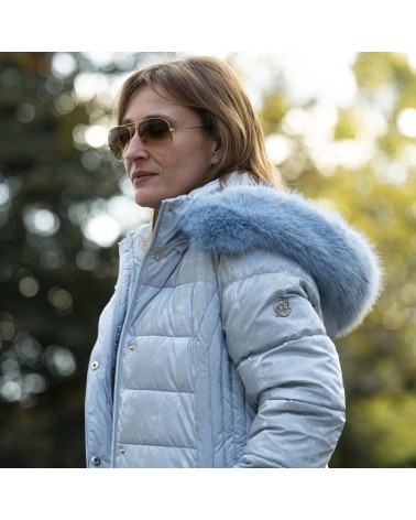 Parka Roberto Bassi acolchada capucha pelo