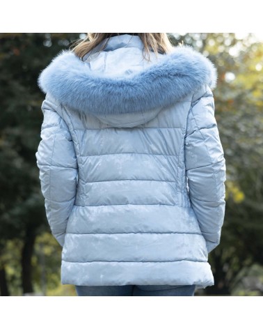 Parka Roberto Bassi acolchada capucha pelo