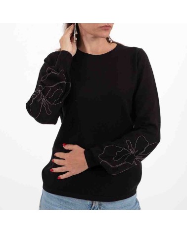 Jersey Trípode mangas anchas detalles flor