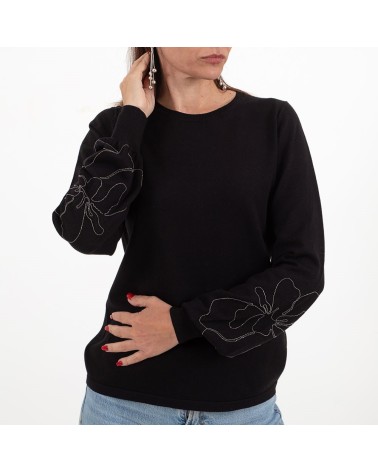 Jersey Trípode mangas anchas detalles flor