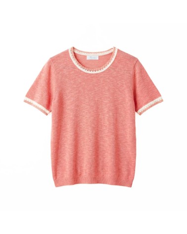 Top Punto Coral Ribetes Trípode