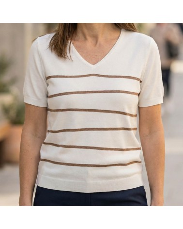 Camiseta Punto Rayas Asimétricas Trípode