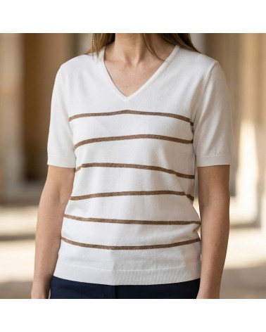 Camiseta Punto Rayas Asimétricas Trípode