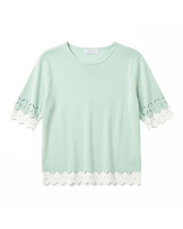 Top Punto Menta Bordada Trípode