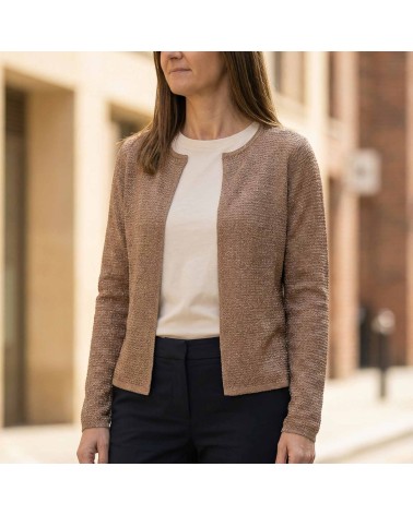 Cardigan Punto Botón Trípode