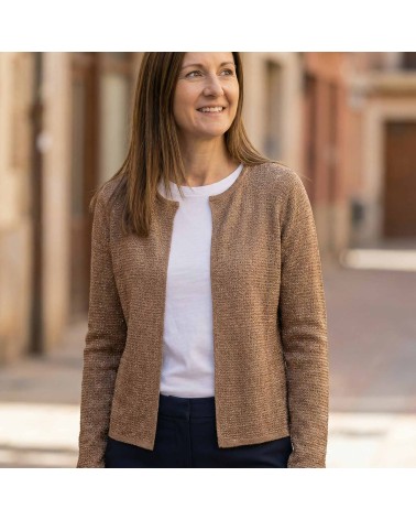 Cardigan Punto Botón Trípode