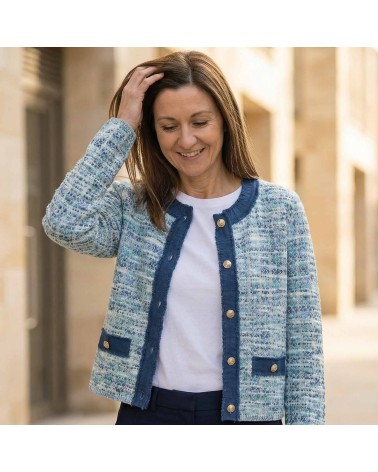 Cárdigan Punto Marinero Trípode