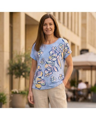 Camiseta Punto Acuarela Floral Abril