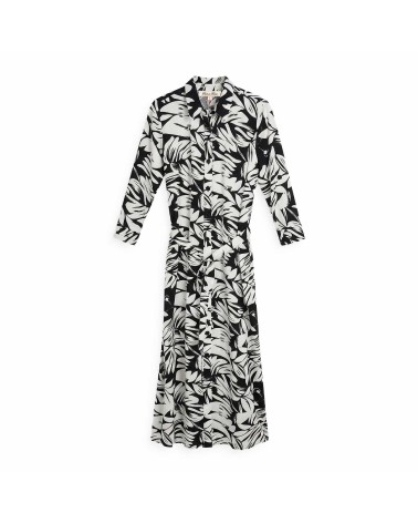 Vestido Palmeras Contraste Roberto Bassi