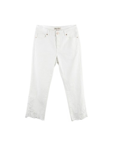Vaqueros Blancos Bordados Robert Bassi