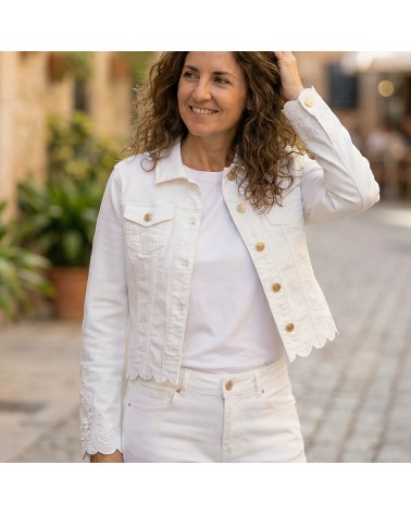 Cazadora Vaquera Detalles Bordados Roberto Bassi