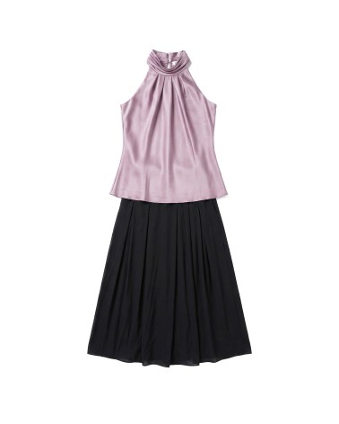 Conjunto Satén Largo Malva